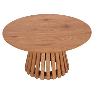 Coffee table Fb918024 Mdf in light natural wood color Φ80x40.5hcm.