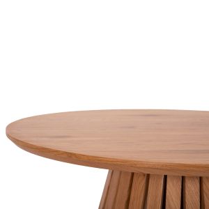 Coffee table Fb918024 Mdf in light natural wood color Φ80x40.5hcm.