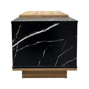 Coffee table Fetix in black marble-sonoma shade 90x45x45cm