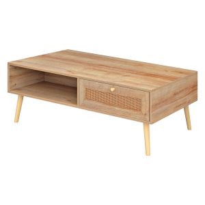 Холна маса Finian-colm меламинов ратан Hm9224,11 в естествен цвят 110x59x39,5hcm