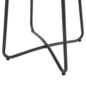 Coffee table Gerry P,e,ratan in beige-black metal frame 50x50x47.5cm Hm5717