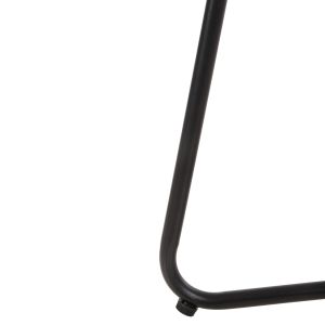 Coffee table Gerry P,e,ratan in beige-black metal frame 50x50x47.5cm Hm5717