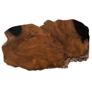 Холна маса Glaze Naturally Hm9750 от масивно тиково дърво с черни метални крака 110x60x48hcm
