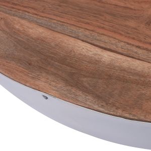 Half Moon coffee table /half moon/ metal base and solid acacia top D90x40 Hm8717,03