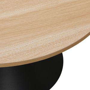 Coffee table Hemena set of 2 pieces in black-natural color