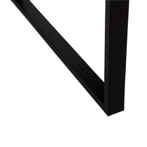 Холна маса Hm9585,01 Mdf плот черен с мраморен ефект с черна метална база 120x60x46hcm