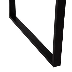 Холна маса Hm9585,02 Mdf плот сив с мраморен ефект с черна метална база 120x60x46hcm