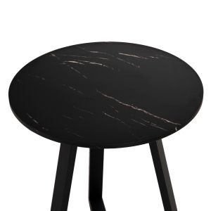 Холна маса Hm9587,01 Mdf с черен плот имитация на мрамор D45x55hcm