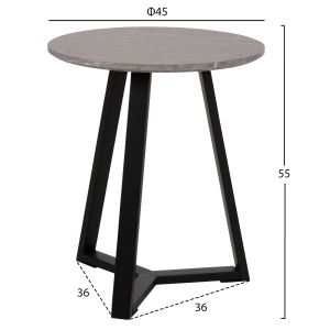 Холна маса Hm9587,02 Mdf със сив плот с мраморен ефект D45x55hcm
