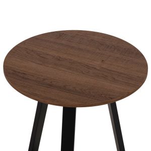 Холна маса Hm9587,04 Mdf с плот цвят орех с метална база D45x55hcm