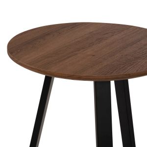 Холна маса Hm9587,04 Mdf с плот цвят орех с метална база D45x55hcm