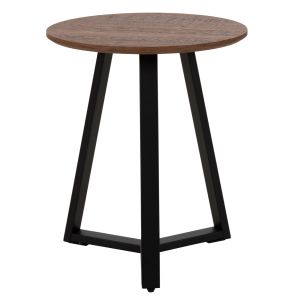 Холна маса Hm9587,04 Mdf с плот цвят орех с метална база D45x55hcm