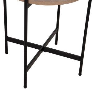 Холна маса Hm9589,03 Mdf плот цвят сонома с метална база D50x55hcm