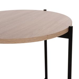 Холна маса Hm9589,03 Mdf плот цвят сонома с метална база D50x55hcm