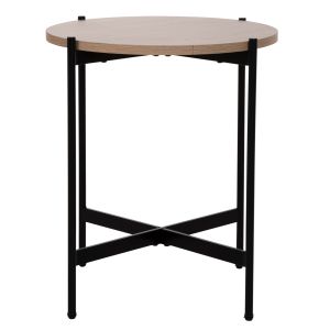 Холна маса Hm9589,03 Mdf плот цвят сонома с метална база D50x55hcm