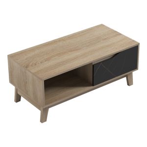 Judas coffee table in black marble - Sonoma lampshade 90x45x38.5 cm