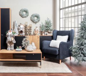 Холна маса Living кафяво-черен цвят 120x60x40см