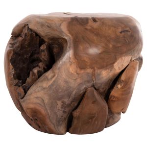Холна маса Loggy Hm18295 масивно тиково дърво - естествен цвят 50x50x50hcm.