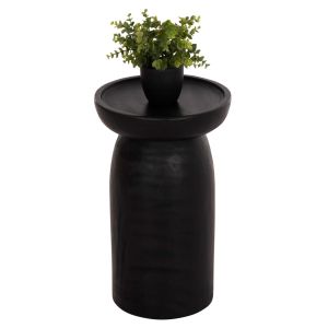 Холна маса Loki Hm9899.12 масивно дърво Suar в черен цвят Φ30x50hcm.