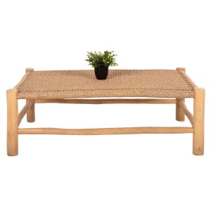 Холна маса Londer Hm5985 от тиково дърво и синтетичен ратан 119x79,5x41hm,