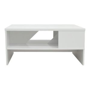 Coffee table Naya in white color 93x46x43cm