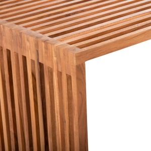 Холна маса Niya Hm9568 от масивно тикова дървно в натурален цвят 100x50x45hcm