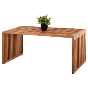 Холна маса Niya Hm9568 от масивно тикова дървно в натурален цвят 100x50x45hcm