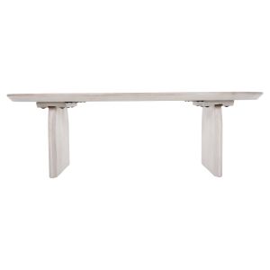 Холна маса Oval Honky Santorini Wood Hm9710 от масивно мангово дърво в бял цвят 130x60x35hcm