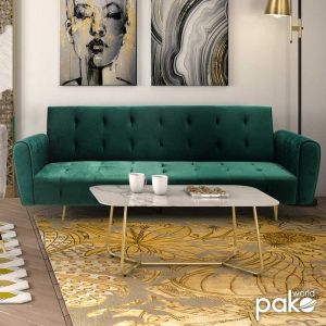 Coffee table Paris white glass top 8mm 120x80x45cm