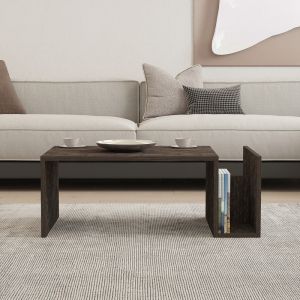 Coffee table Poko in dark walnut 86.8x50x32.4cm