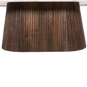 Холна маса Purger Hm9716 от масивно мангово дърво и бял мраморен плот 120x70x38hcm