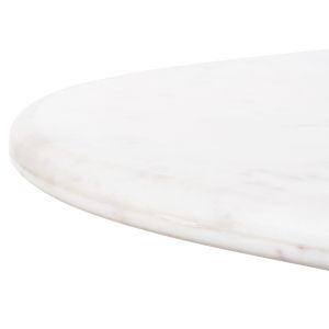 Холна маса Purger Hm9716 от масивно мангово дърво и бял мраморен плот 120x70x38hcm