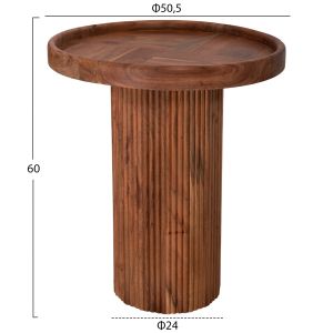 Холна маса Rajjeh Hm9692 акация масив в натурален цвят D50x60hcm