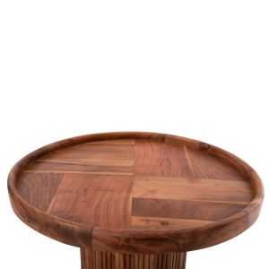 Холна маса Rajjeh Hm9693 акация масив в натурален цвят D60x45hcm