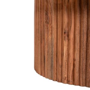 Холна маса Ranne Hm9694 акация масив в натурален цвят D80x38hcm