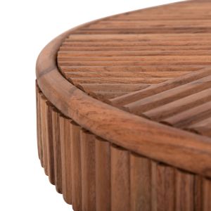 Холна маса Ranne Hm9694 акация масив в натурален цвят D80x38hcm