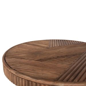 Холна маса Ranne Hm9694 акация масив в натурален цвят D80x38hcm
