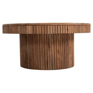 Холна маса Ranne Hm9694 акация масив в натурален цвят D80x38hcm