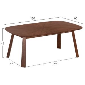 Холна маса Riner Hm9737 Mdf цвят орех 120x60x45hcm
