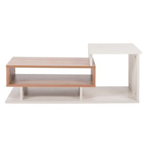 Холна маса Rosamund Hm8868,11 от меламин цвят бял/натурален 90x50x24,5-35hcm