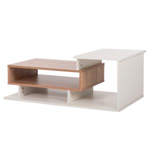 Холна маса Rosamund Hm8868,11 от меламин цвят бял/натурален 90x50x24,5-35hcm