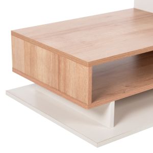 Холна маса Rosamund Hm8868,11 от меламин цвят бял/натурален 90x50x24,5-35hcm