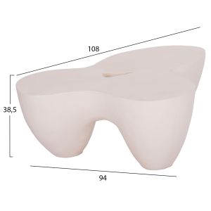 Холна маса Sallen Hm18161.02 фибър цимент в бяло - 108x94x38.5в см.
