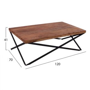 Холна маса Sao Polo Hm8200,11 с плот от акация масив 120x70x41