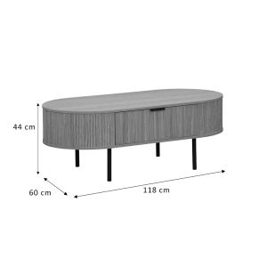 Холна маса Scandi Mdf в натурален цвят 118x60x44cм