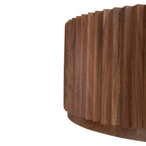 Холна маса Sedge Stripe тропическа акация масив в натурален цвят D90χ38hcm Hm9695