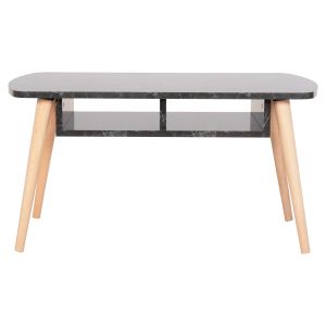 Холна маса Sliven Hm18178.02 черен мрамор меламин-крака в естествен цвят 90x50x47,5hcm.