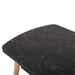 Холна маса Sliven Hm18178.02 черен мрамор меламин-крака в естествен цвят 90x50x47,5hcm.
