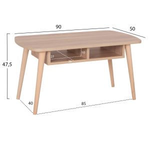 Холна маса Sliven Hm18178.03 Sonama меламинови крака в естествен цвят 90x50x47,5hcm.