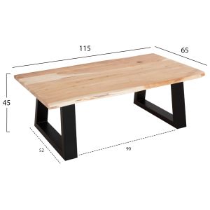 Холна маса Sofia Slim плот дърво тропическа акация масив Натурал115x65x41hcm Hm8502